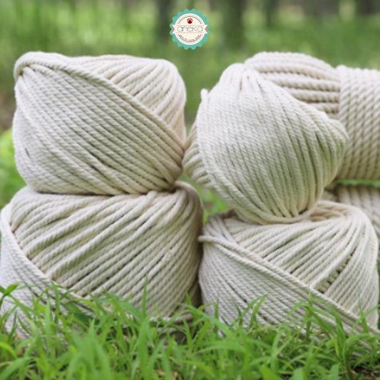 Macrame Macrame Cotton Rope Off White &amp; Beige - 100 Gr (1 mm, 2 mm, 3 mm, 4 mm)