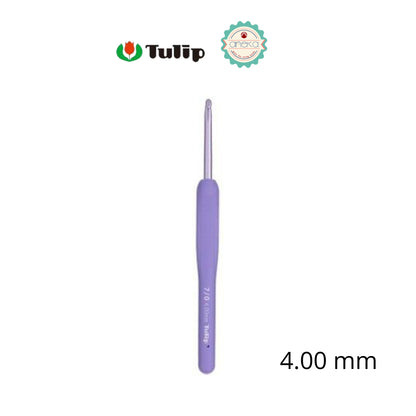 TULIP - [PCS] Alat Rajut Hakpen Etimo Murasaki /  Lavender Crochet Hook with Cushion Grip