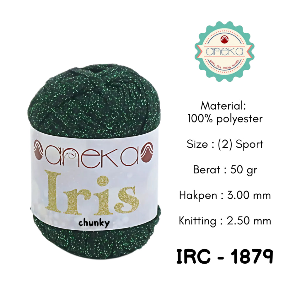 KATALOG - Benang Rajut Iris Chunky / Glitter Yarn Crochet Knitting