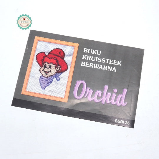 BUKU KRISTIK/CROSS STITCH ORCHID KRUISSTEEK BERWARNA