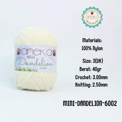 KATALOG - Benang Rajut Mini Dandelion 3 Ply / Crochet Knitting Cord Yarn
