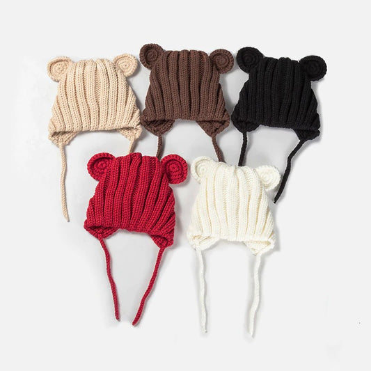Knitted Beanie Hat for Children / Baby Bear Ears [2005]