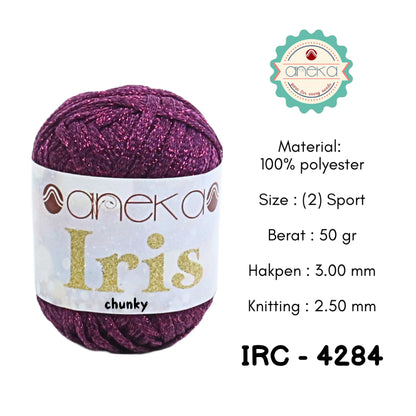 KATALOG - Benang Rajut Iris Chunky / Glitter Yarn Crochet Knitting