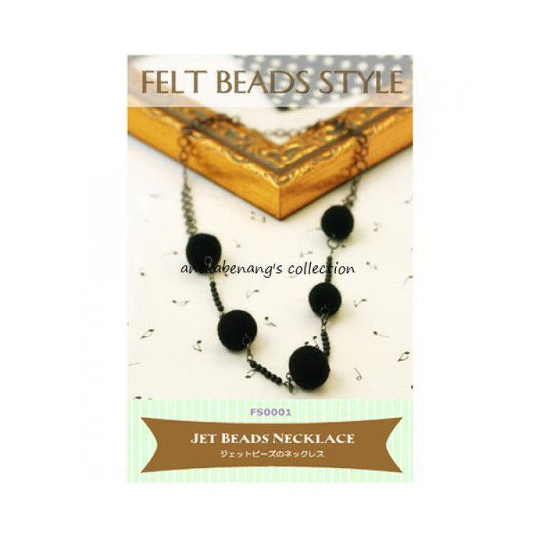 Tulip - Jet Beads Necklace