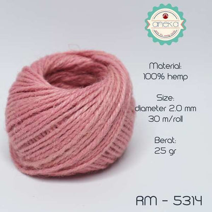 KATALOG - [2 METER] Tali Rami Warna Goni 25 gram 3ply / Tali Jerami / Mendong / Pengikat Packing (METERAN)