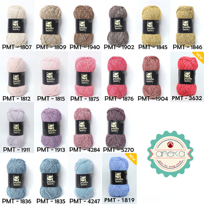 KATALOG - Benang Rajut Katun Panda Misty / Semprot Wol / Stonewashed Yarn - PART 2