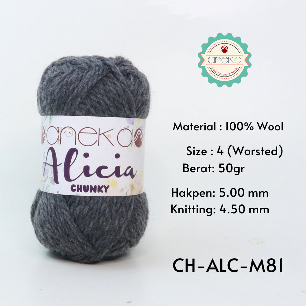 KATALOG - Benang Rajut Alicia Chunky / Wool / Wol Crochet Knitting Yarn