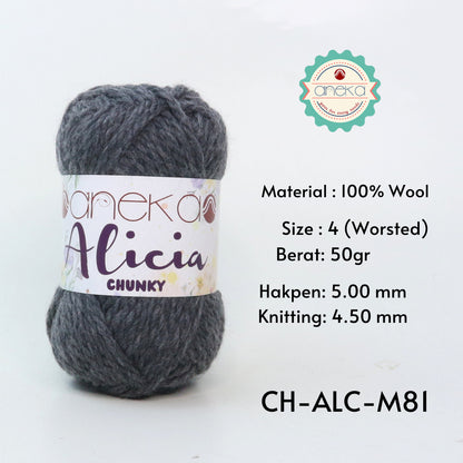 KATALOG - Benang Rajut Alicia Chunky / Wool / Wol Crochet Knitting Yarn