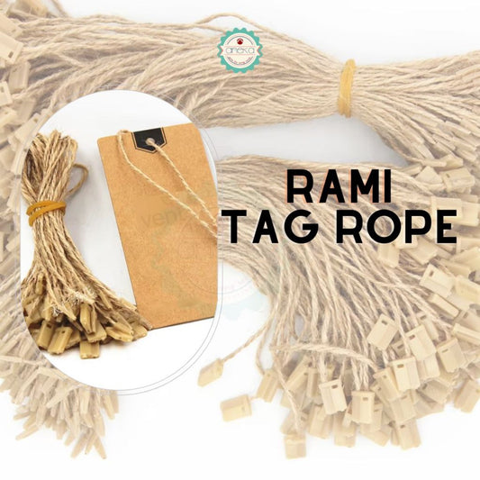 ANEKA -  [100PCS] Tali Hang Tag Rami / Tag Rope Hemp Murah / Clothing Tag Cord/ String / Jute/ Sling/Garment