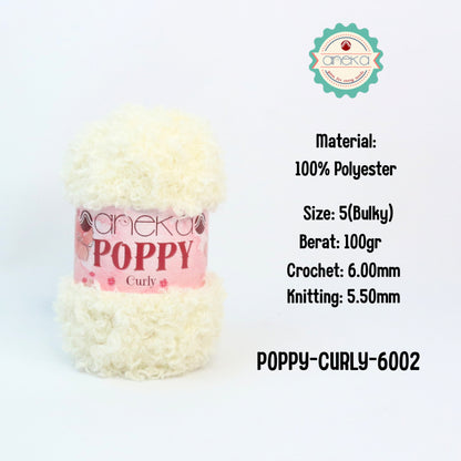 KATALOG - Benang Rajut Knitting Poppy Curly / Crochet Knitting Yarn