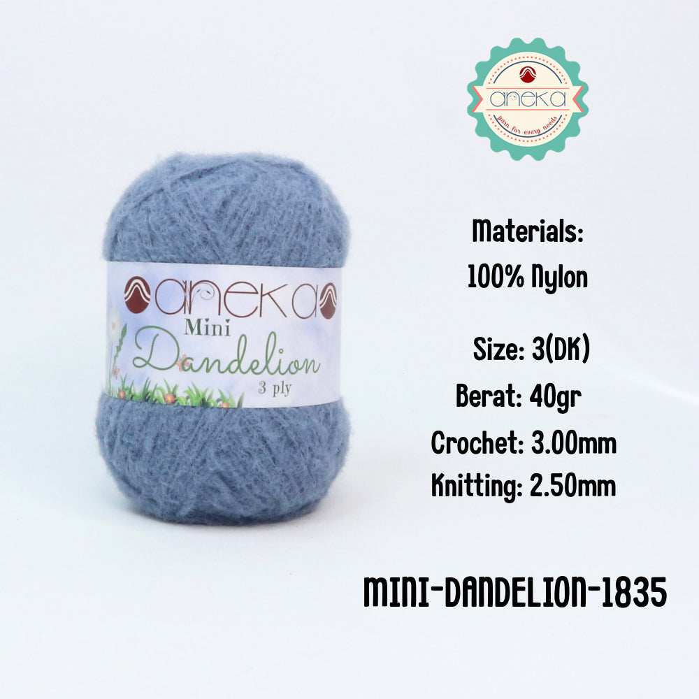 KATALOG - Benang Rajut Mini Dandelion 3 Ply / Crochet Knitting Cord Yarn