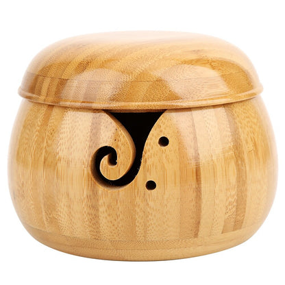 Yarn Bowl Wooden / Mangkok Wadah Tempat Benang Kayu / Yarn Storage