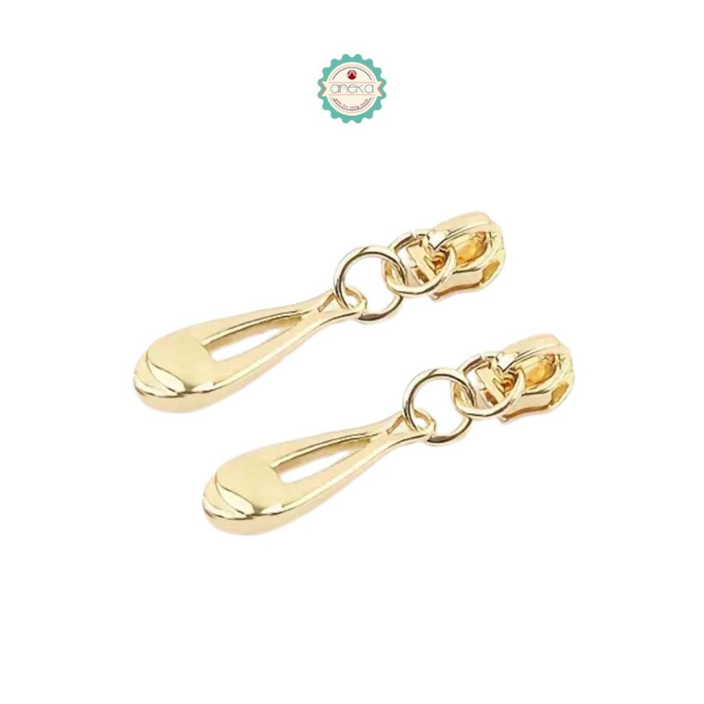 ANEKA - [2PCS] Kepala Ritsleting Bulir No. 3 / Pull Up Zipper Tears Water Drop Premium