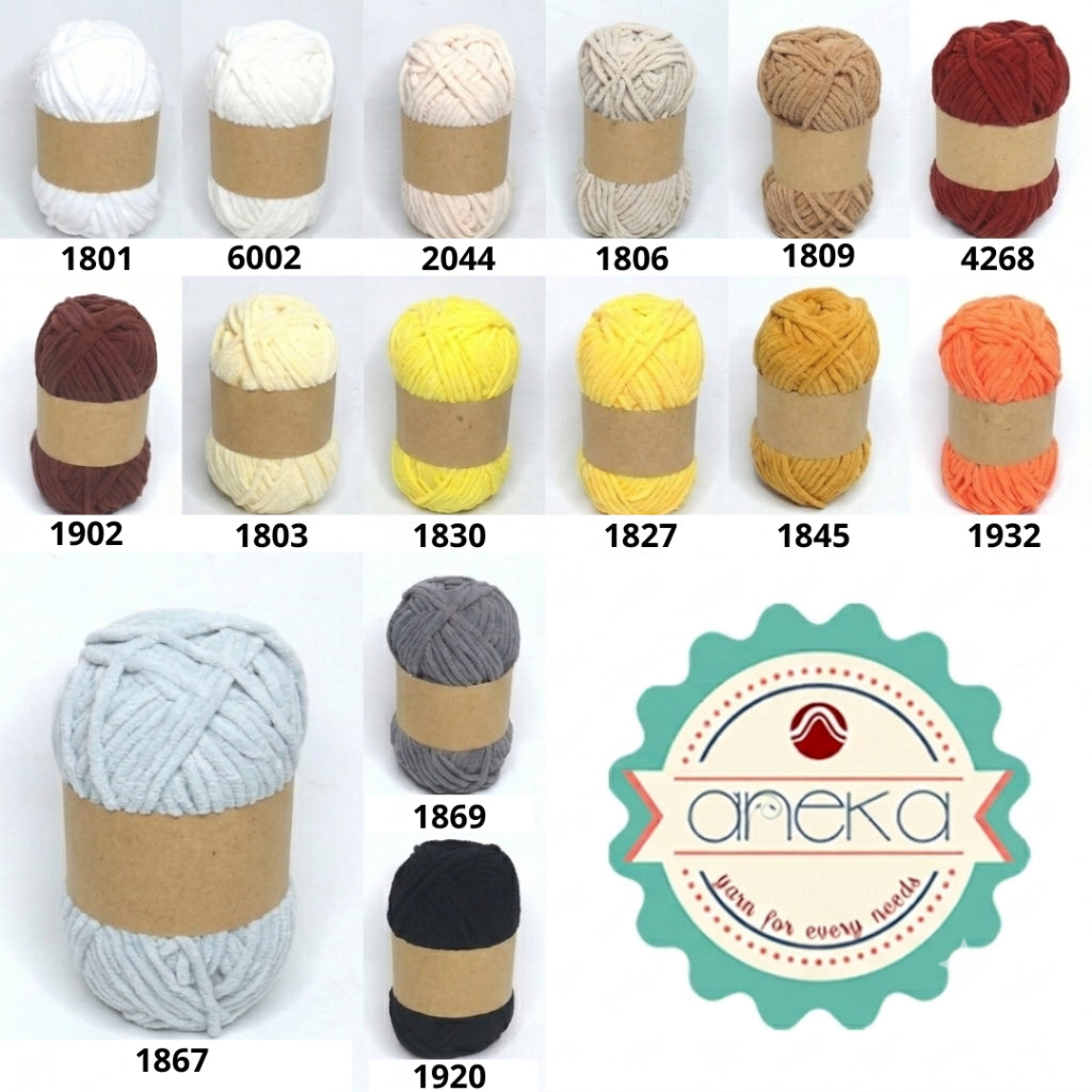 KATALOG - [GRADE B] Benang Rajut Mini Chenille / Crochet Knitting Yarn