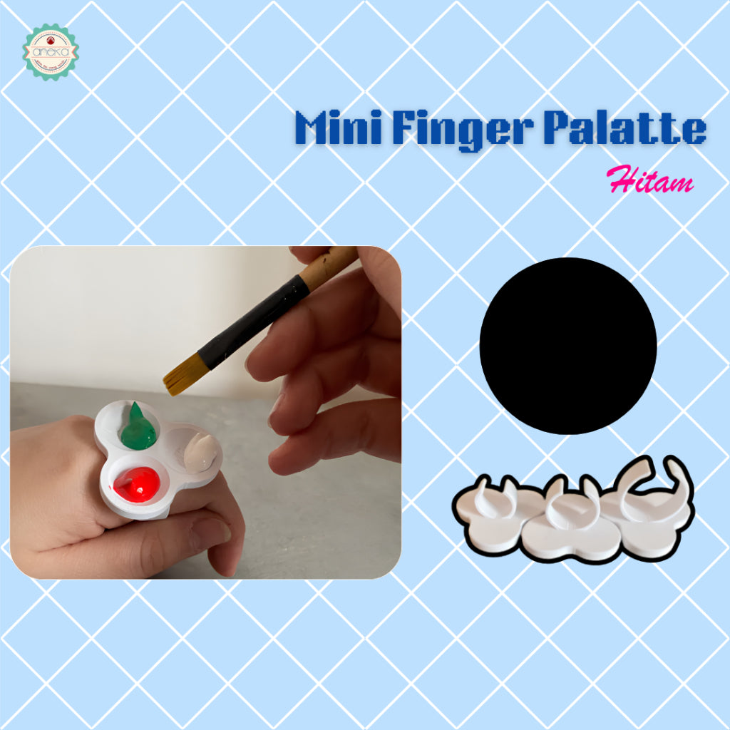 ANEKA - 3D PRINT Mini Finger Pallete for Nail Painting / Cat Air Palet Warna Melukis Kuku