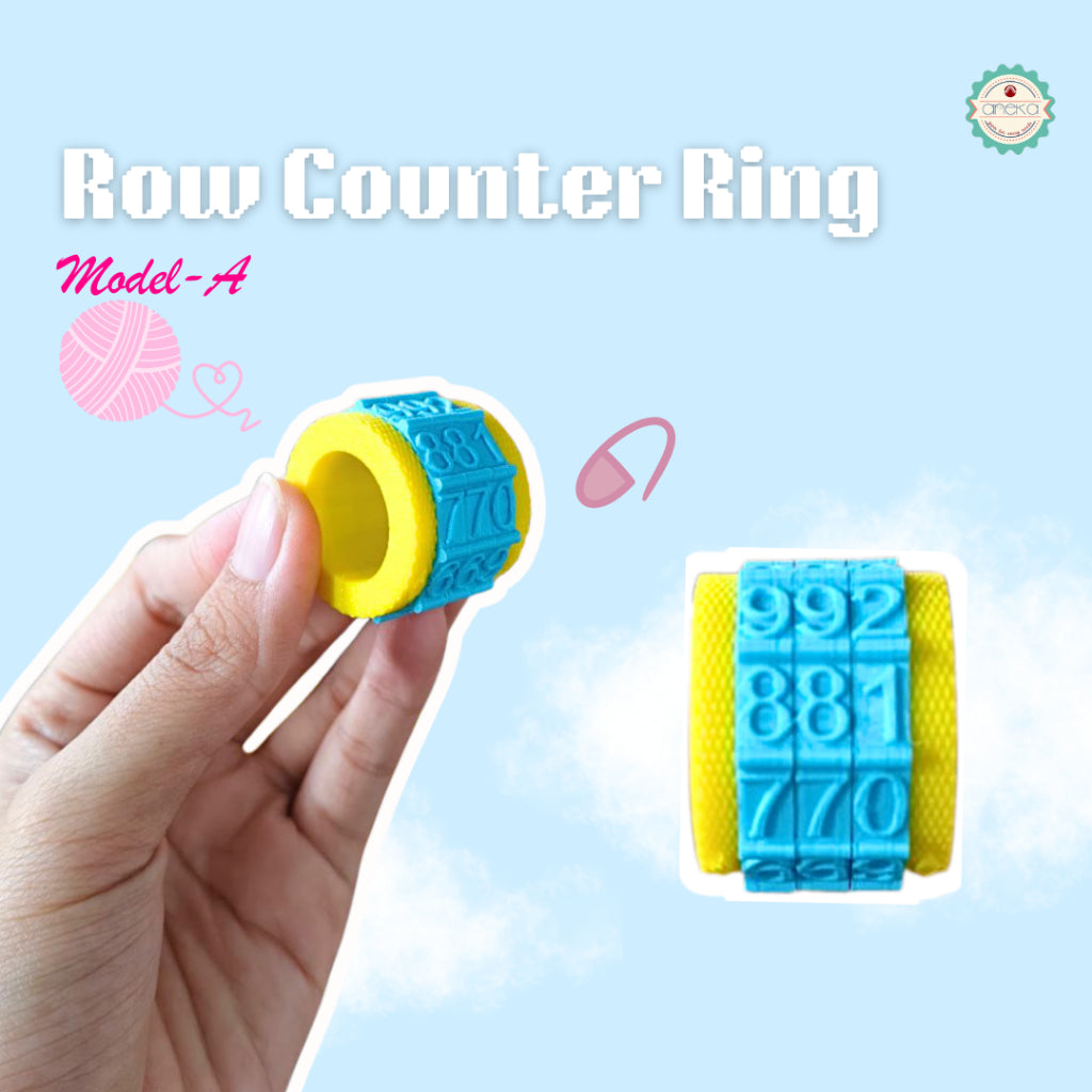 ANEKA -  3D Print Peralatan Rajut Row Counter Pastel