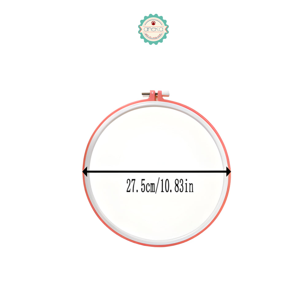 KATALOG - Pemidangan Plastik Bulat Warna-Warni / DIY Frame Embroidery Hoops Rings Needlecraft