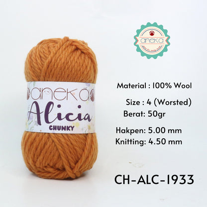 KATALOG - Benang Rajut Alicia Chunky / Wool / Wol Crochet Knitting Yarn