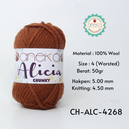 KATALOG - Benang Rajut Alicia Chunky / Wool / Wol Crochet Knitting Yarn