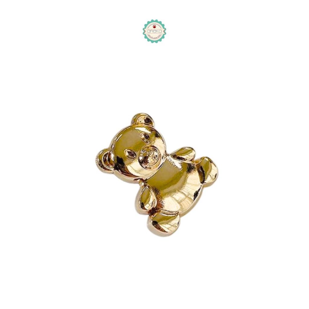 ANEKA - [1PCS] Kancing Bentuk Beruang Mewah / Teddy Bear Button Premium