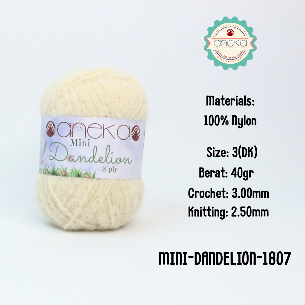 KATALOG - Benang Rajut Mini Dandelion 3 Ply / Crochet Knitting Cord Yarn
