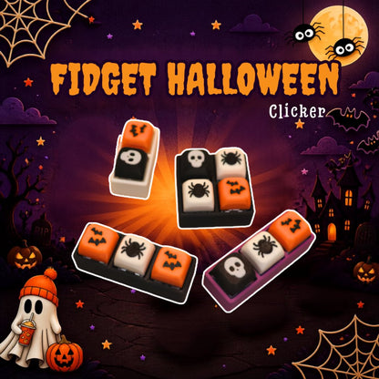 KATALOG - 3D Print Fidget Clicker Halloween Keychain Special Edition / Gantungan Kunci Penghilang Stress