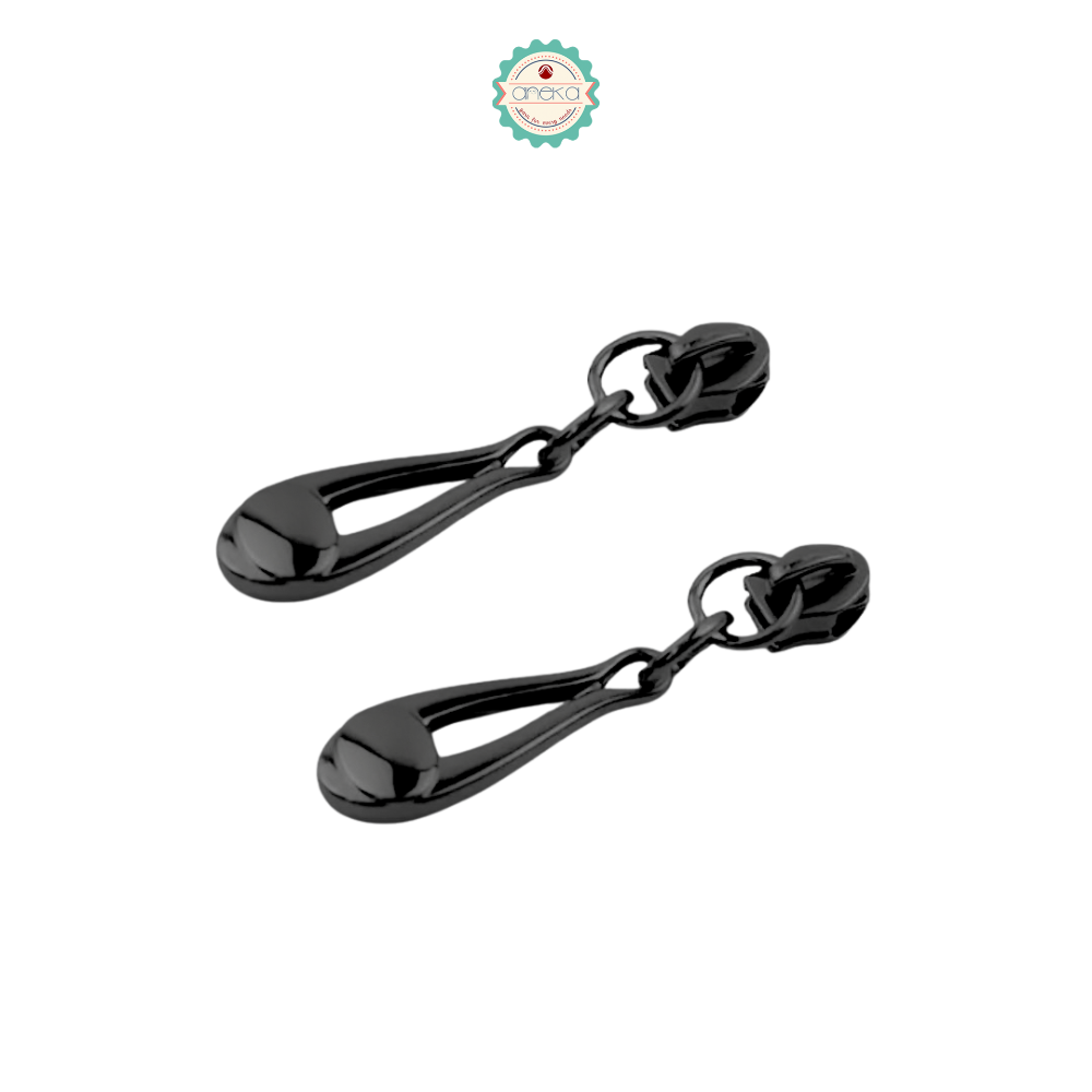 ANEKA - [2PCS] Kepala Ritsleting Bulir No. 3 / Pull Up Zipper Tears Water Drop Premium