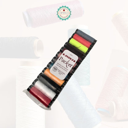 ANEKA - [12 PCS] Benang Jahit Pocket Spun Polyester 40/2 High Speed Super Quality / HS Sewing Thread