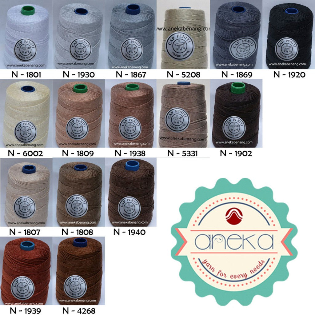 CATALOG - Pin Cap Nylon Knitting Yarn / Nylon Yarn White - Gray - Brown