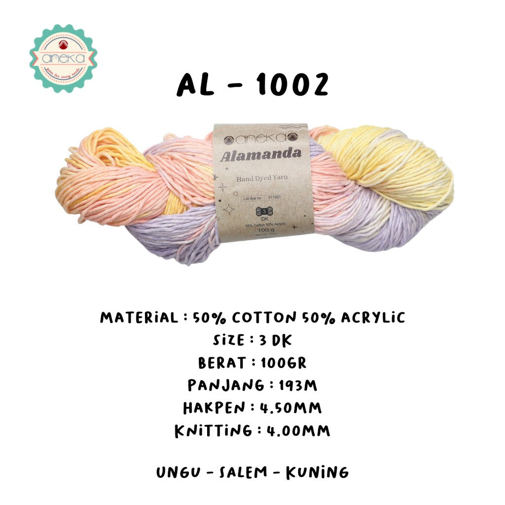 KATALOG - Benang Rajut Alamanda / Hand Dyed Yarn Cotton Yarn / Katun
