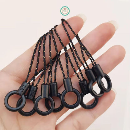 ANEKA - [5PCS] Tali Hitam Extension / Gantungan Case Hp / Ponsel Lanyard Gesper Strap /  Mobile Phone Hanging Rope Buckle Key Chain Hook