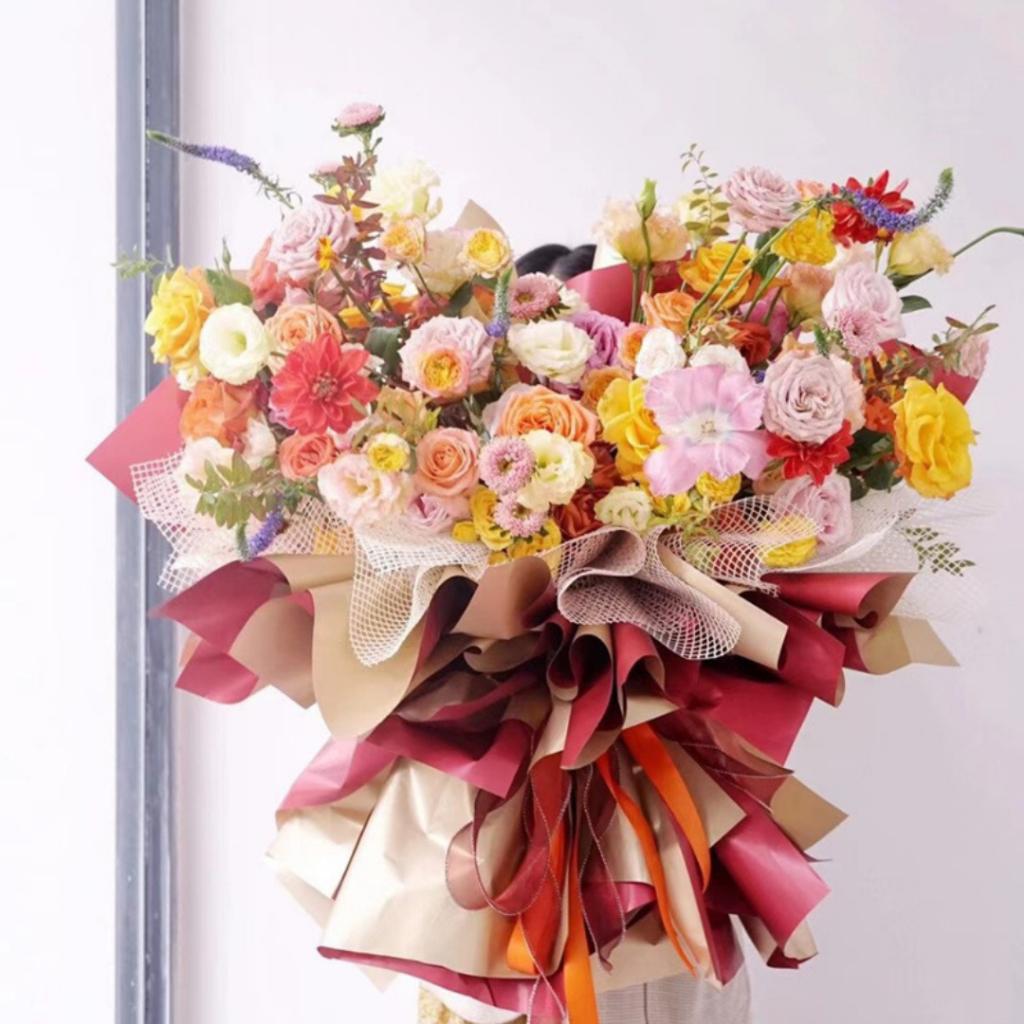 AnekaBenang - [ Roll ] Kertas Cellophane Buket Bunga [ Net Korea ] Flower Wrapping Paper Celophane