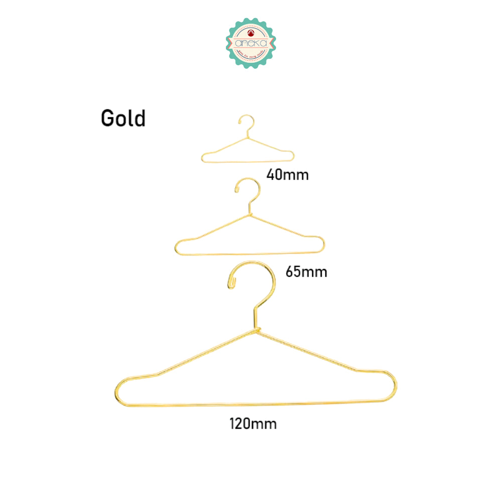 KATALOG - [10 PCS] Hanger Gantungan Mini Baju Boneka / Cute Doll Rack Metal Mini Hanger For Dolls Accessories / Wardrobe for  Clothes