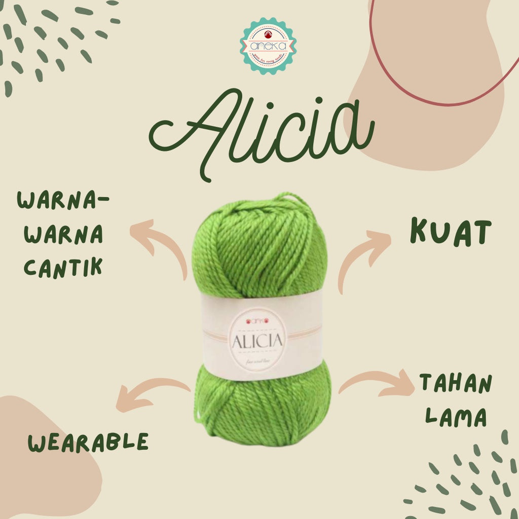 KATALOG - Benang Rajut Wool Alicia Yarn 3