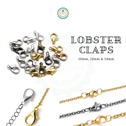 ANEKA - [12PCS] Kokot Udang / Pengkait strap masker/ mini lobster hook / Metal Clasp Connector / DIY Jewelry