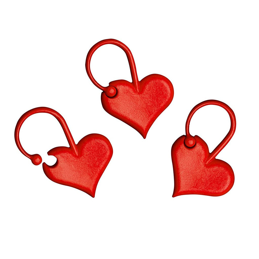 ANEKA - Locking Stitch Marker Heart / Penanda Rajut Bentuk HAti - SET