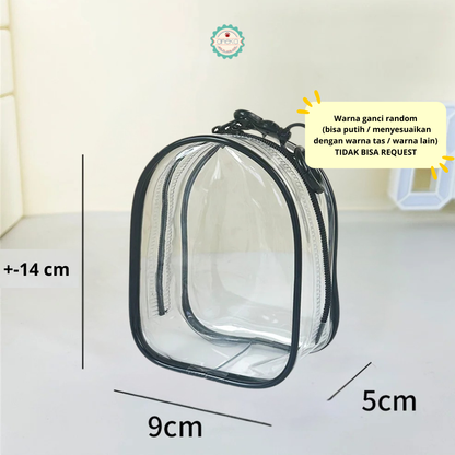 KATALOG - Pouch Transparent PVC with Hook / Tas Boneka Bening Transparant Serbaguna