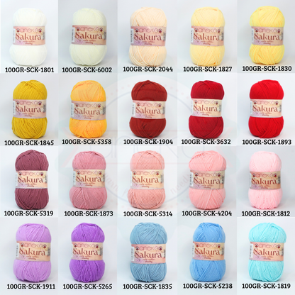 KATALOG - Benang Rajut Sakura Chunky 5 Ply 100gr / Crochet Knitting Yarn