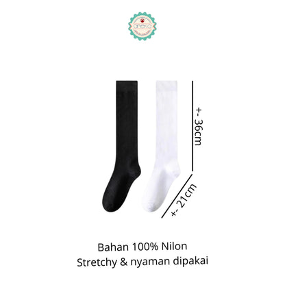 KATALOG - Kaos Kaki Panjang Harajuku Premium / Selutut / Muslimah / Paskibra / Korea
