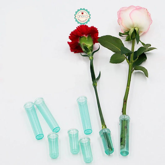 ANEKA - [5 PCS] Cup Bunga Plastik / Fresh Flower / Fresh-keeping Tube /Plastic Plant Nutrition Tube Water Storage Container