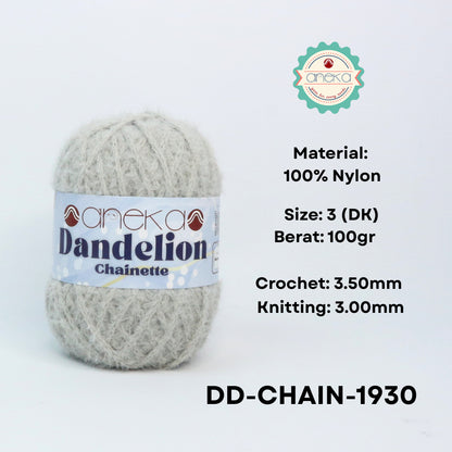 KATALOG - Benang Rajut Knitting Dandelion Chainette / Crochet Yarn Nylon / Nilon