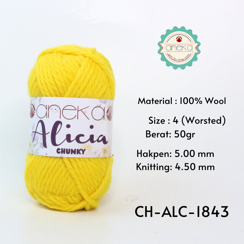 KATALOG - Benang Rajut Alicia Chunky / Wool / Wol Crochet Knitting Yarn
