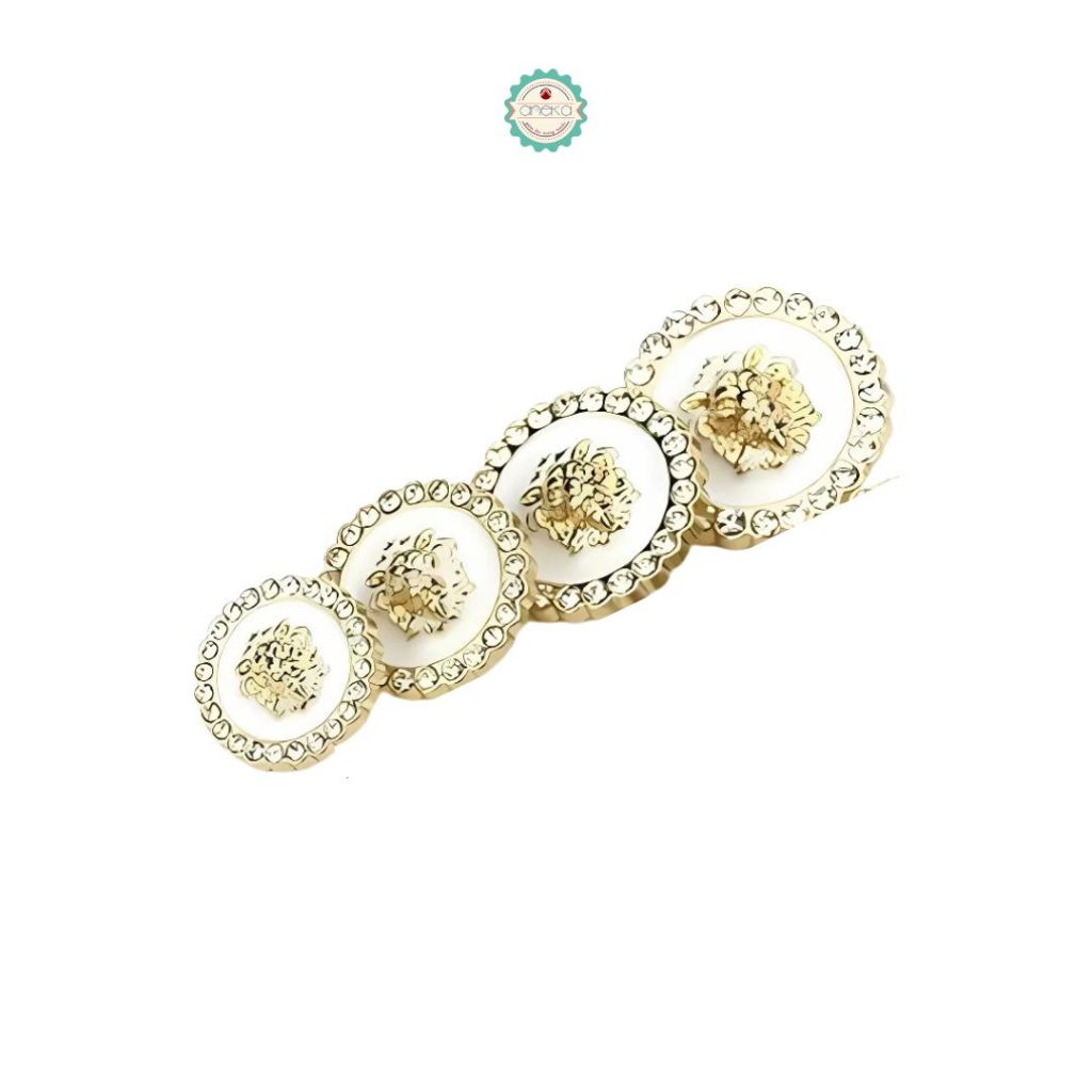 ANEKA - [5PCS] Kancing Baju Corak Singa Mewah /  Diamond Button Lion Shape Elegant Premium