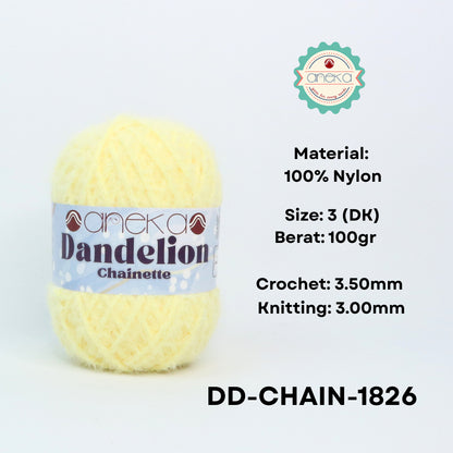 KATALOG - Benang Rajut Knitting Dandelion Chainette / Crochet Yarn Nylon / Nilon