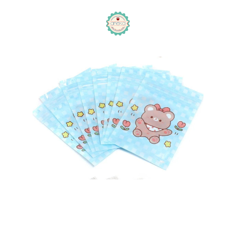 KATALOG - [10 PCS] Plastik Ziplock / Plastic Hologram / Karakter Lucu Kartun / Pastel / PVC / Cute Character