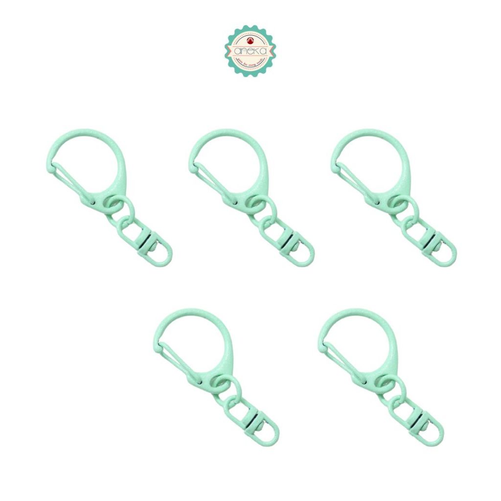 ANEKA - [5PCS] Kait Carabiner Bentuk C / Clasp Buckle Keychain Hook Premium