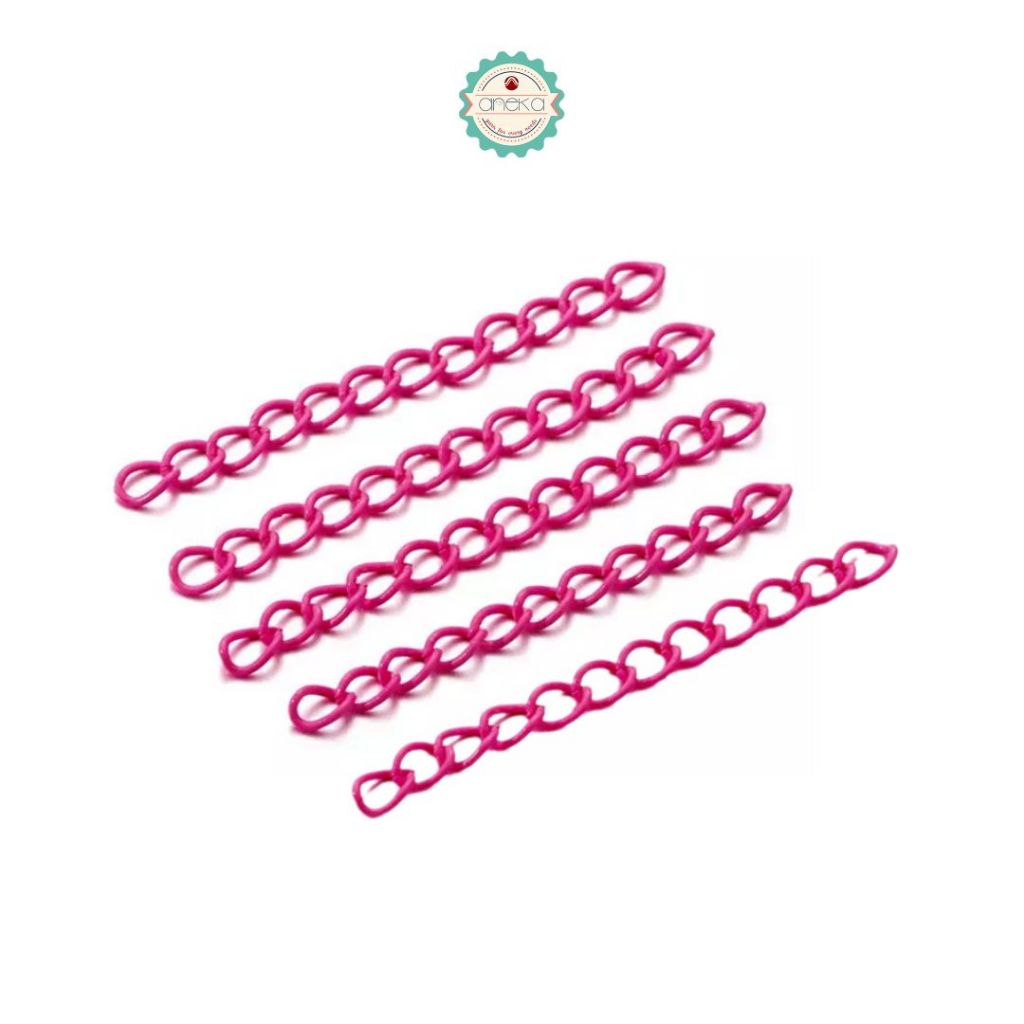 ANEKA - [5PCS] Rantai Konektor Warna 5cm /  Extended Extension Tail Chain Lobster Connector Jewelry