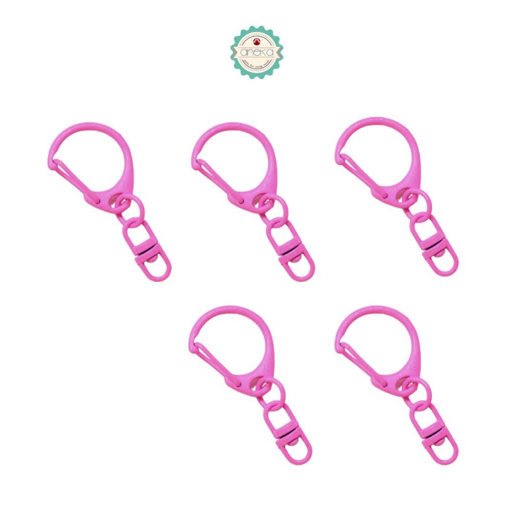 ANEKA - [5PCS] Kait Carabiner Bentuk C / Clasp Buckle Keychain Hook Premium