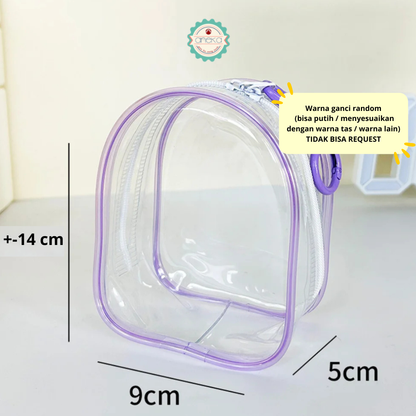KATALOG - Pouch Transparent PVC with Hook / Tas Boneka Bening Transparant Serbaguna