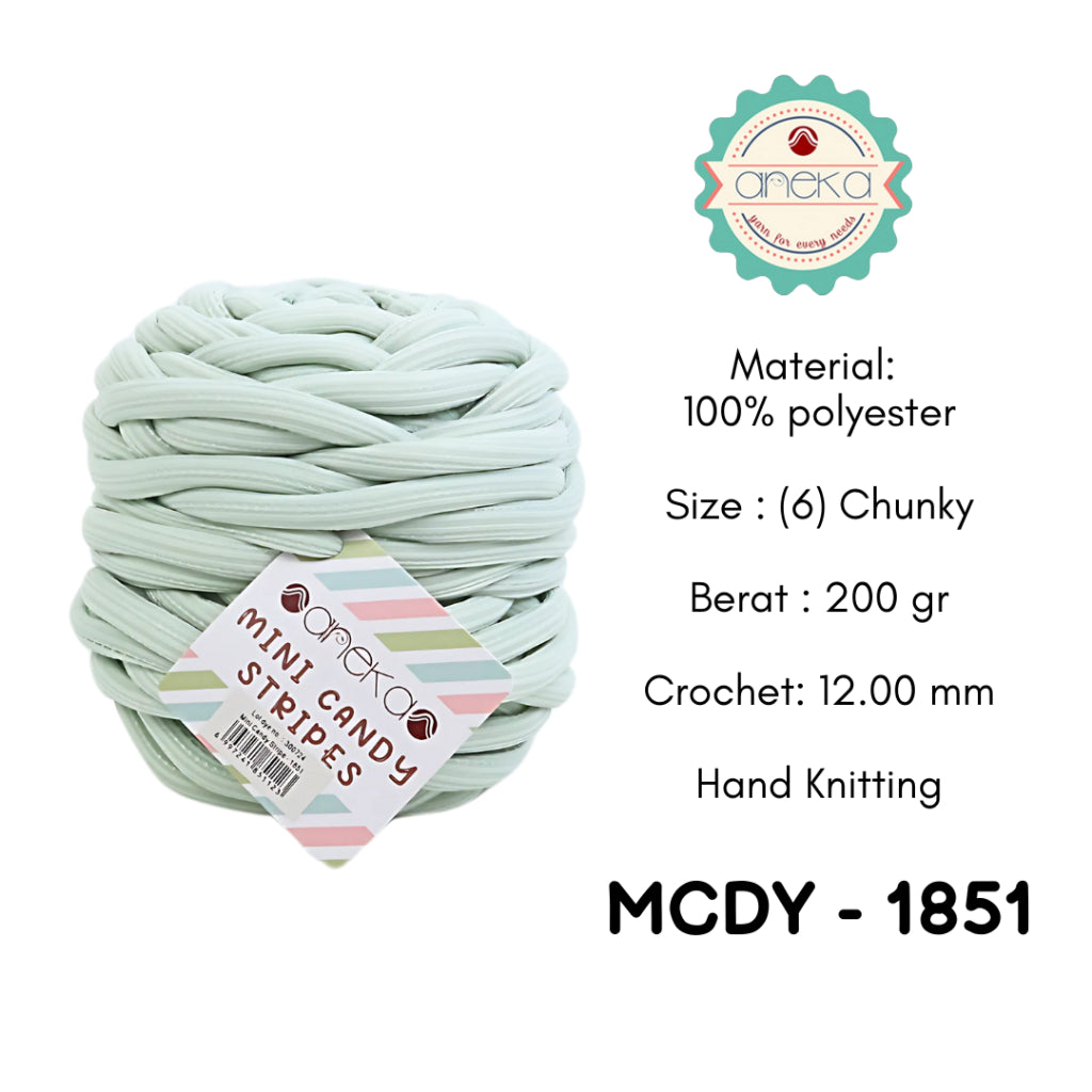 KATALOG - Benang Rajut Mini Candy Stripes / Chunky Crochet Knitting Yarn